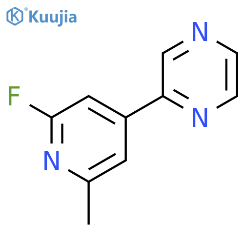 Pyrazine, 2-(2-fluoro-6-methyl-4-pyridinyl)- structure