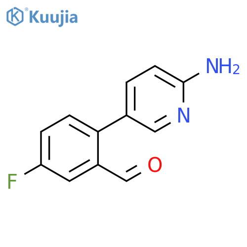 Benzaldehyde, 2-(6-amino-3-pyridinyl)-5-fluoro- structure