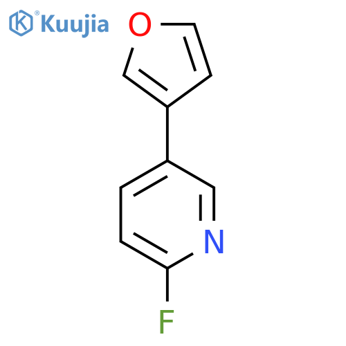 2-Fluoro-5-(furan-3-yl)pyridine structure