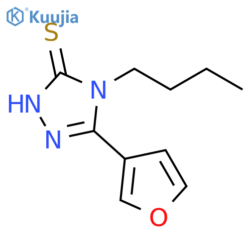 3H-1,2,4-Triazole-3-thione, 4-butyl-5-(3-furanyl)-2,4-dihydro- structure