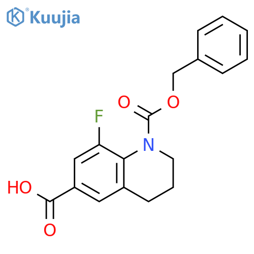 1,6(2H)-Quinolinedicarboxylic acid, 8-fluoro-3,4-dihydro-, 1-(phenylmethyl) ester structure