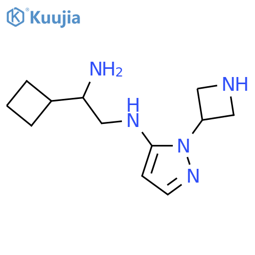 N2-1-(azetidin-3-yl)-1H-pyrazol-5-yl-1-cyclobutylethane-1,2-diamine structure