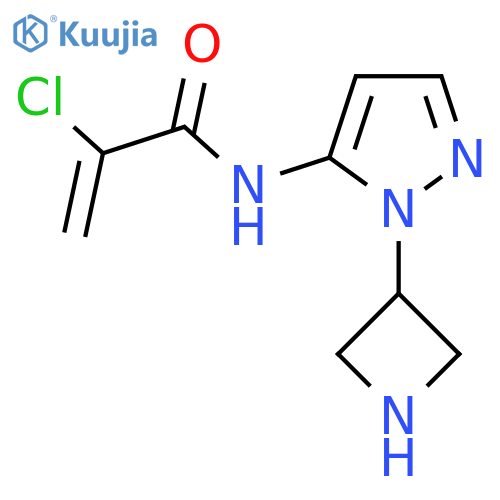 N-1-(azetidin-3-yl)-1H-pyrazol-5-yl-2-chloroprop-2-enamide structure