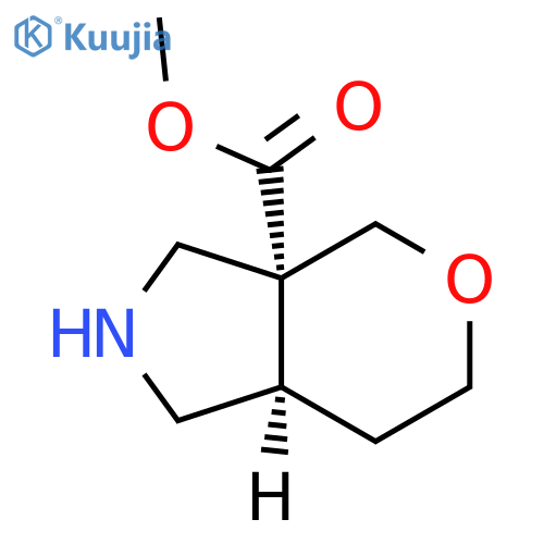 Pyrano[3,4-c]pyrrole-3a(4H)-carboxylic acid, hexahydro-, methyl ester, (3aR,7aR)-rel- structure