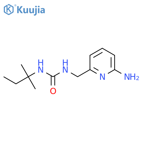 1-(6-aminopyridin-2-yl)methyl-3-(2-methylbutan-2-yl)urea structure