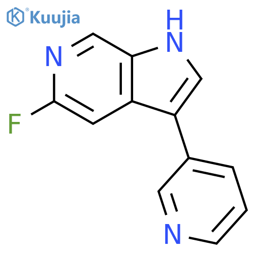 1H-Pyrrolo[2,3-c]pyridine, 5-fluoro-3-(3-pyridinyl)- structure