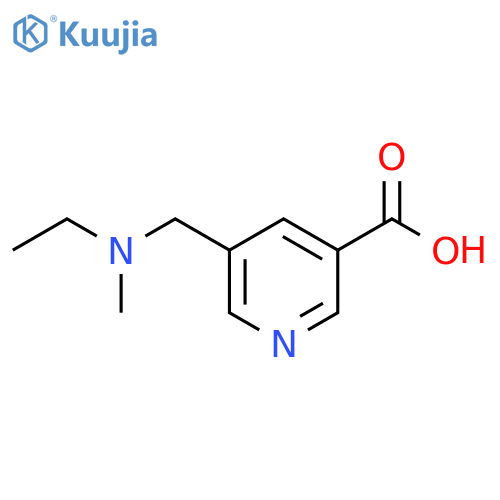 3-Pyridinecarboxylic acid, 5-[(ethylmethylamino)methyl]- structure