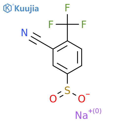 Sodium 3-cyano-4-(trifluoromethyl)benzene-1-sulfinate structure