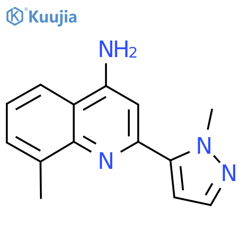 8-methyl-2-(1-methyl-1H-pyrazol-5-yl)quinolin-4-amine structure