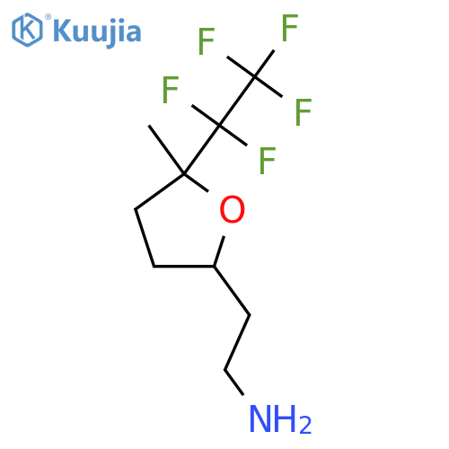 2-[5-Methyl-5-(pentafluoroethyl)oxolan-2-yl]ethan-1-amine structure
