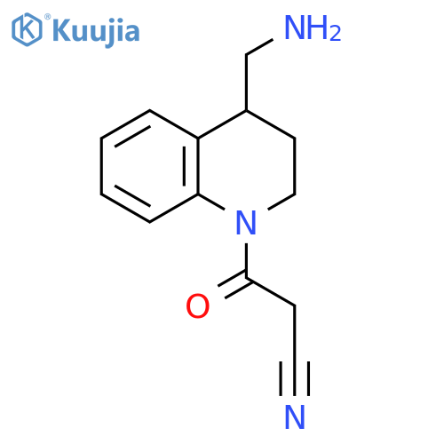 1(2H)-Quinolinepropanenitrile, 4-(aminomethyl)-3,4-dihydro-β-oxo- structure