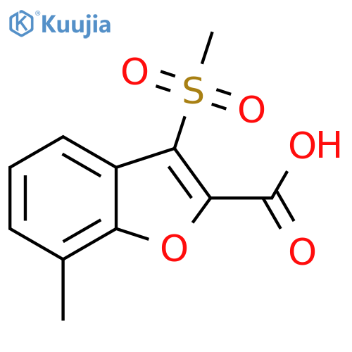 2-Benzofurancarboxylic acid, 7-methyl-3-(methylsulfonyl)- structure