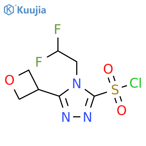 4H-1,2,4-Triazole-3-sulfonyl chloride, 4-(2,2-difluoroethyl)-5-(3-oxetanyl)- structure