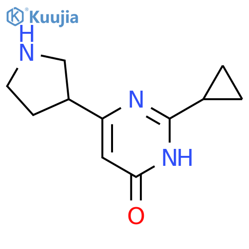 4(3H)-Pyrimidinone, 2-cyclopropyl-6-(3-pyrrolidinyl)- structure