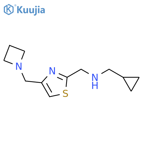 2-Thiazolemethanamine, 4-(1-azetidinylmethyl)-N-(cyclopropylmethyl)- structure