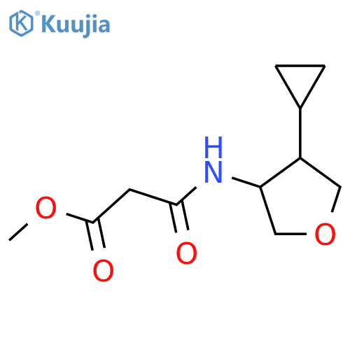 methyl 2-(4-cyclopropyloxolan-3-yl)carbamoylacetate structure