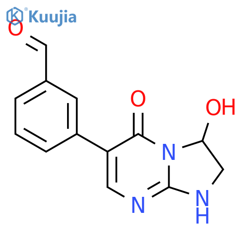 3-{3-hydroxy-5-oxo-1H,2H,3H,5H-imidazolidino[1,2-a]pyrimidin-6-yl}benzaldehyde structure