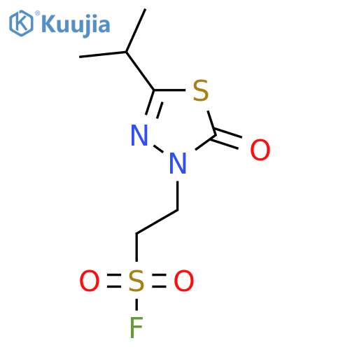 2-[2-Oxo-5-(propan-2-yl)-2,3-dihydro-1,3,4-thiadiazol-3-yl]ethane-1-sulfonyl fluoride structure