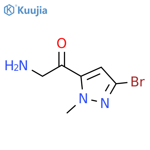 Ethanone, 2-amino-1-(3-bromo-1-methyl-1H-pyrazol-5-yl)- structure