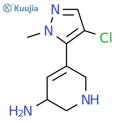 5-(4-chloro-1-methyl-1H-pyrazol-5-yl)-1,2,3,6-tetrahydropyridin-3-amine structure