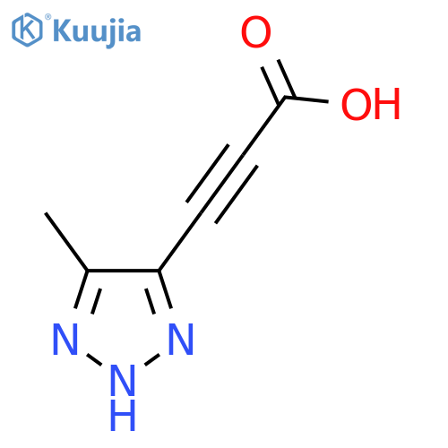 3-(5-methyl-2H-1,2,3-triazol-4-yl)prop-2-ynoic acid structure