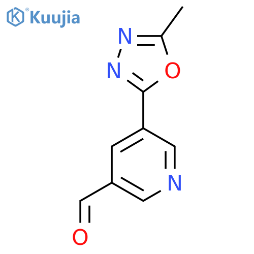 5-(5-Methyl-1,3,4-oxadiazol-2-yl)pyridine-3-carbaldehyde structure