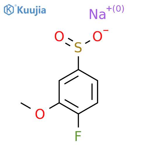 Sodium 4-fluoro-3-methoxybenzene-1-sulfinate structure