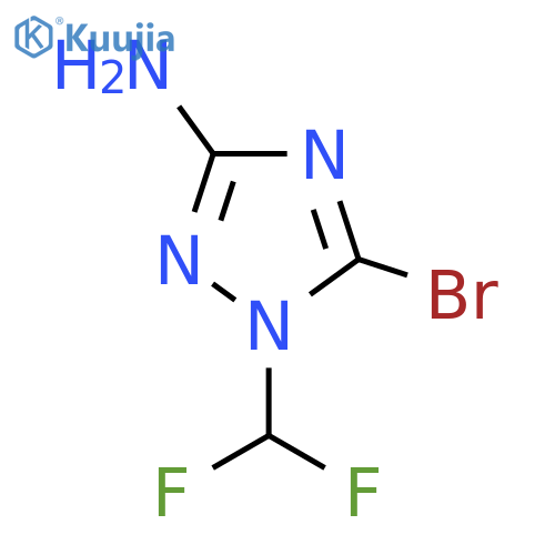 5-Bromo-1-(difluoromethyl)-1,2,4-triazol-3-amine structure