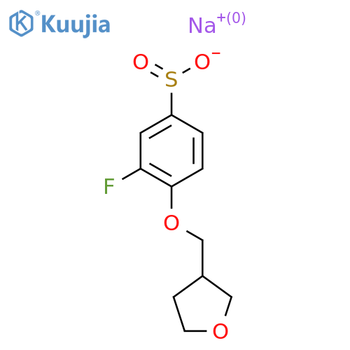 Sodium 3-fluoro-4-[(oxolan-3-yl)methoxy]benzene-1-sulfinate structure