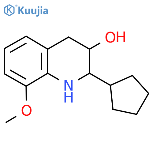 2-Cyclopentyl-8-methoxy-1,2,3,4-tetrahydroquinolin-3-ol structure