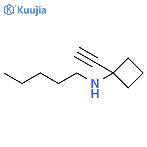 Cyclobutanamine, 1-ethynyl-N-pentyl- structure