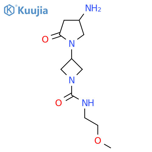 3-(4-amino-2-oxopyrrolidin-1-yl)-N-(2-methoxyethyl)azetidine-1-carboxamide structure