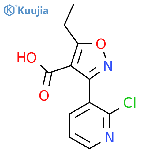 3-(2-Chloropyridin-3-yl)-5-ethyl-1,2-oxazole-4-carboxylic acid structure