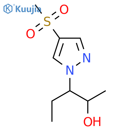 3-(4-methanesulfonyl-1H-pyrazol-1-yl)pentan-2-ol structure
