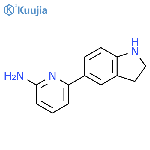 2-Pyridinamine, 6-(2,3-dihydro-1H-indol-5-yl)- structure