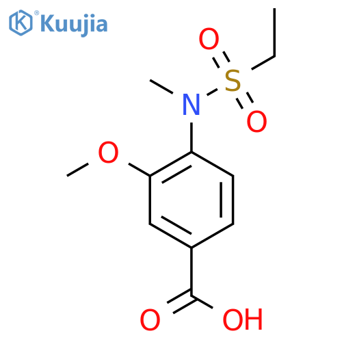 3-methoxy-4-(N-methylethanesulfonamido)benzoic acid structure