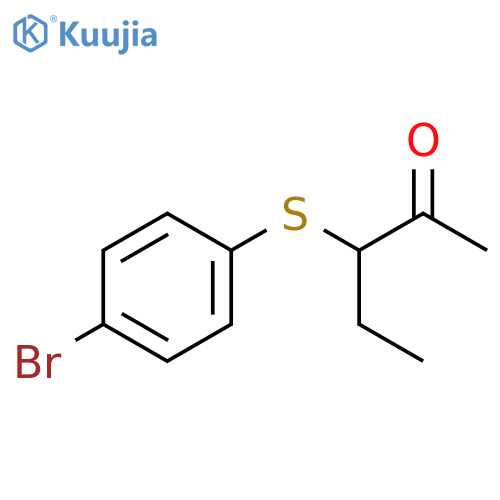 2-Pentanone, 3-[(4-bromophenyl)thio]- structure