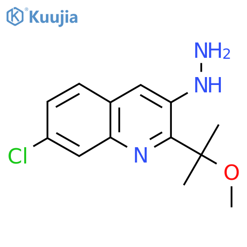 7-Chloro-3-hydrazinyl-2-(2-methoxypropan-2-yl)quinoline structure