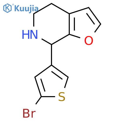 7-(5-bromothiophen-3-yl)-4H,5H,6H,7H-furo2,3-cpyridine structure