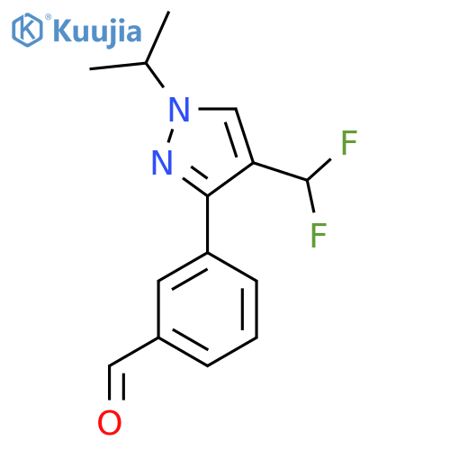 3-4-(difluoromethyl)-1-(propan-2-yl)-1H-pyrazol-3-ylbenzaldehyde structure