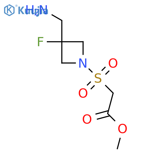 methyl 2-{3-(aminomethyl)-3-fluoroazetidin-1-ylsulfonyl}acetate structure