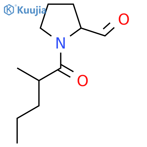 1-(2-Methylpentanoyl)pyrrolidine-2-carbaldehyde structure