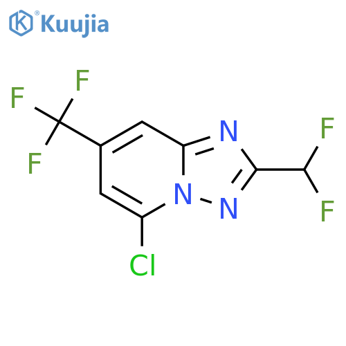 5-chloro-2-(difluoromethyl)-7-(trifluoromethyl)-1,2,4triazolo1,5-apyridine structure