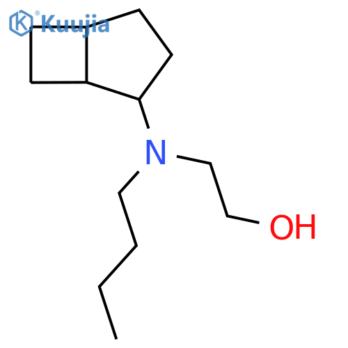 2-({Bicyclo[3.2.0]heptan-2-yl}(butyl)amino)ethan-1-ol structure