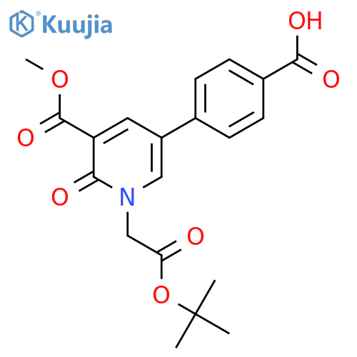 4-{1-[2-(Tert-butoxy)-2-oxoethyl]-5-(methoxycarbonyl)-6-oxo-1,6-dihydropyridin-3-yl}benzoic acid structure