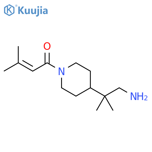 2-Buten-1-one, 1-[4-(2-amino-1,1-dimethylethyl)-1-piperidinyl]-3-methyl- structure