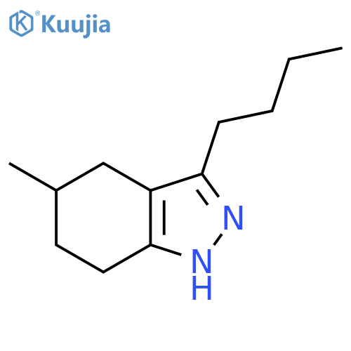 3-butyl-5-methyl-4,5,6,7-tetrahydro-2H-indazole structure