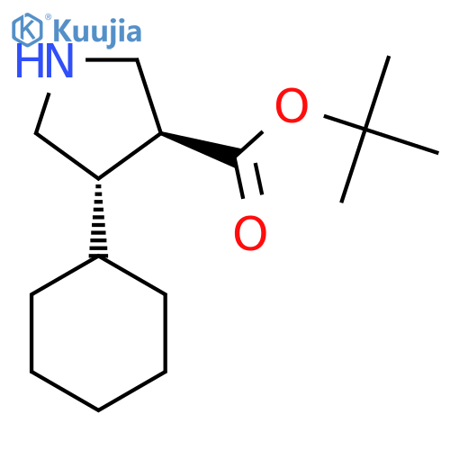rac-tert-butyl (3R,4R)-4-cyclohexylpyrrolidine-3-carboxylate structure