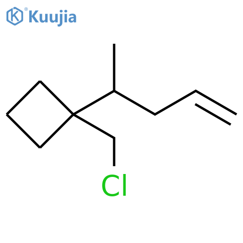 Cyclobutane, 1-(chloromethyl)-1-(1-methyl-3-buten-1-yl)- structure