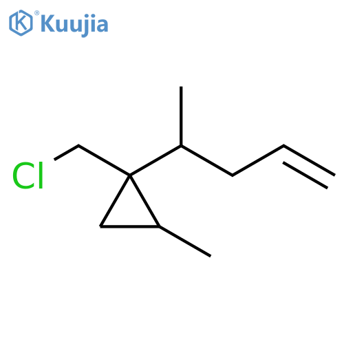 Cyclopropane, 1-(chloromethyl)-2-methyl-1-(1-methyl-3-buten-1-yl)- structure